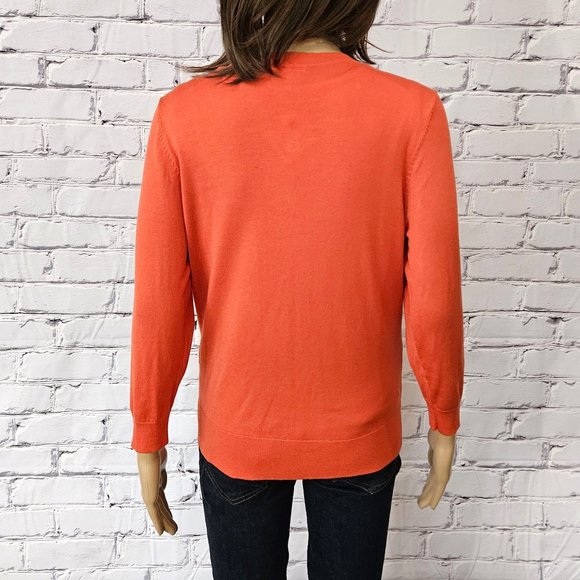 NWT!!! HALOGEN, Orange 3/4 sleeve button down cardigan - Picture 12 of 15